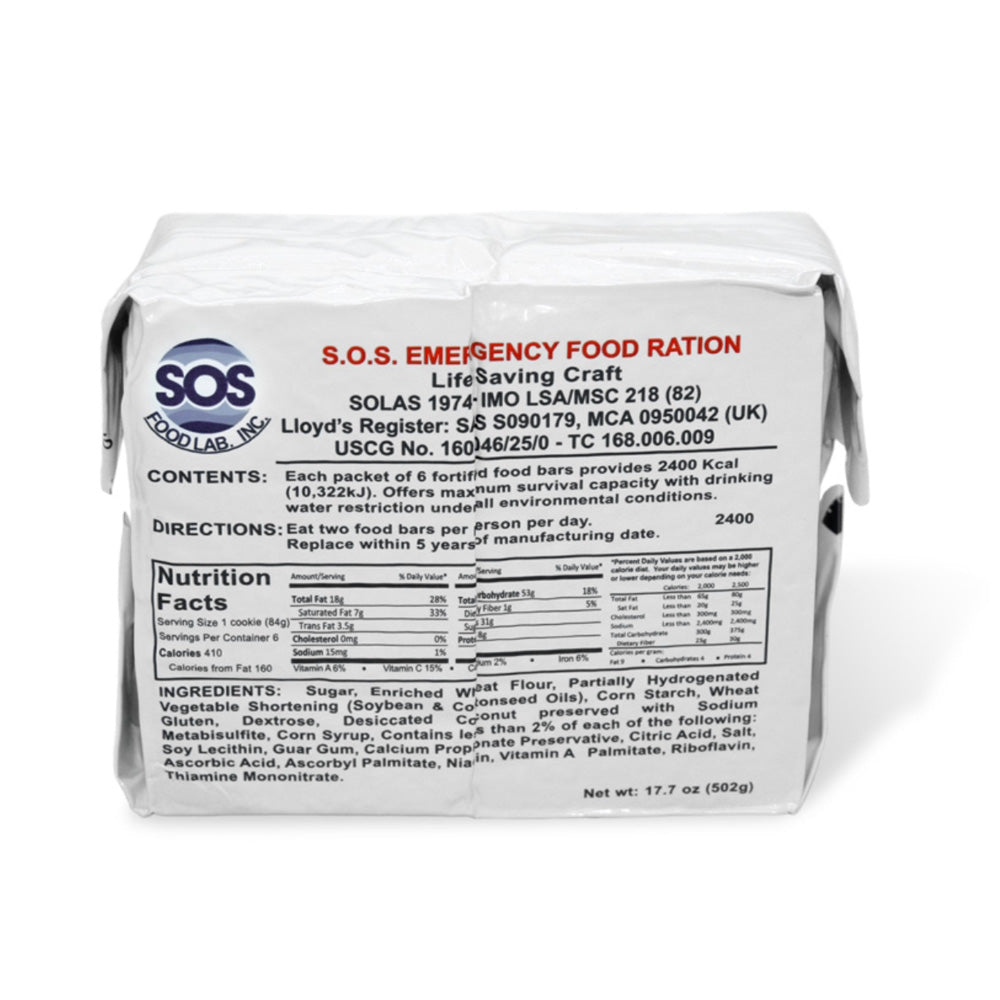 GSA SOS Emergency Food Bar 2400 Calorie - 20 Pack | Long Shelf Life Survival Food for Camping, Hiking & Disaster Preparedness