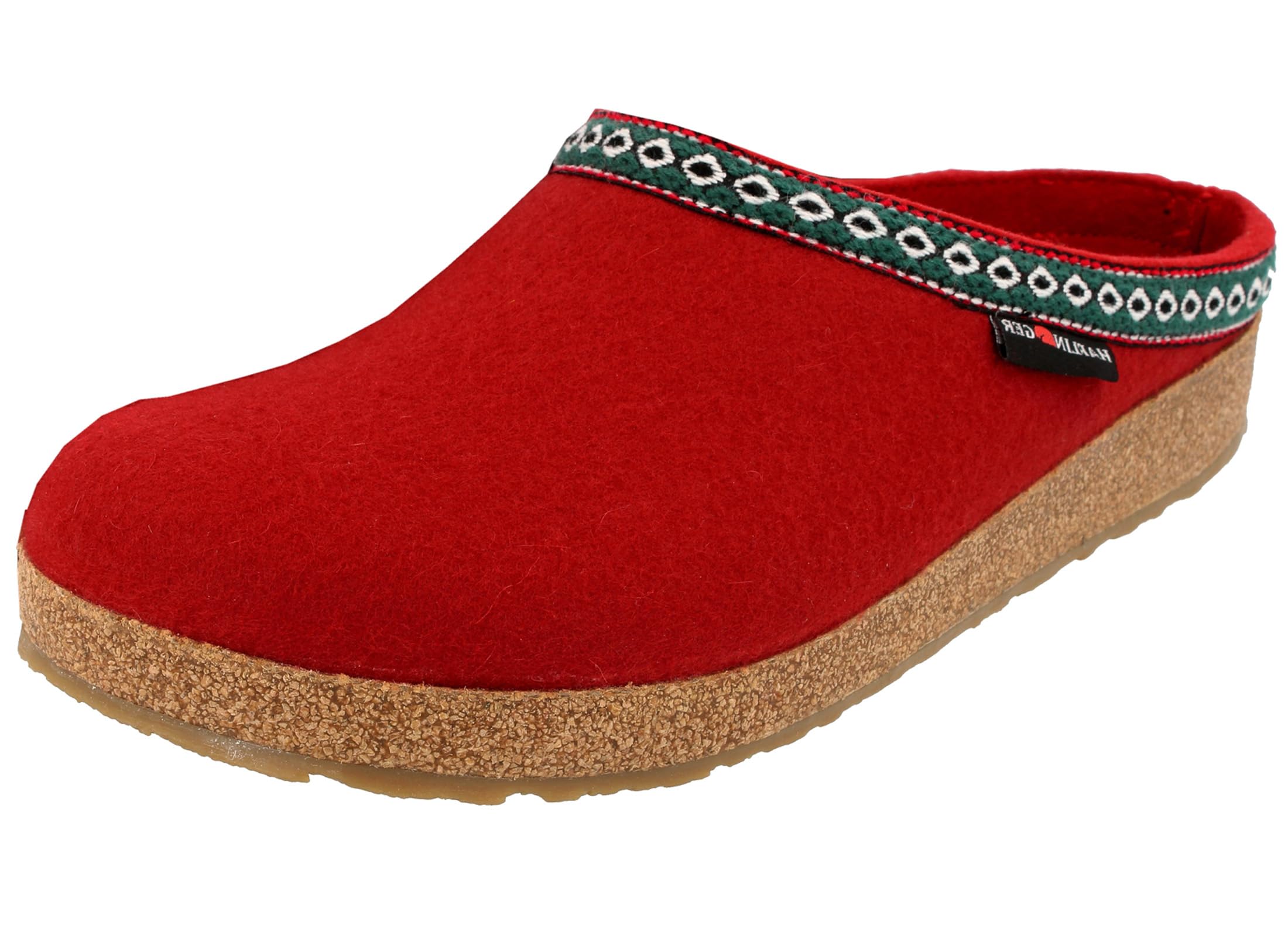 HAFLINGER Women's GZ Open Back Slippers - Cozy Wool House Shoes for Indoor Comfort, Arch Support & Warmth - Perfect for Relaxing at Home, Lounging & Cold Weather