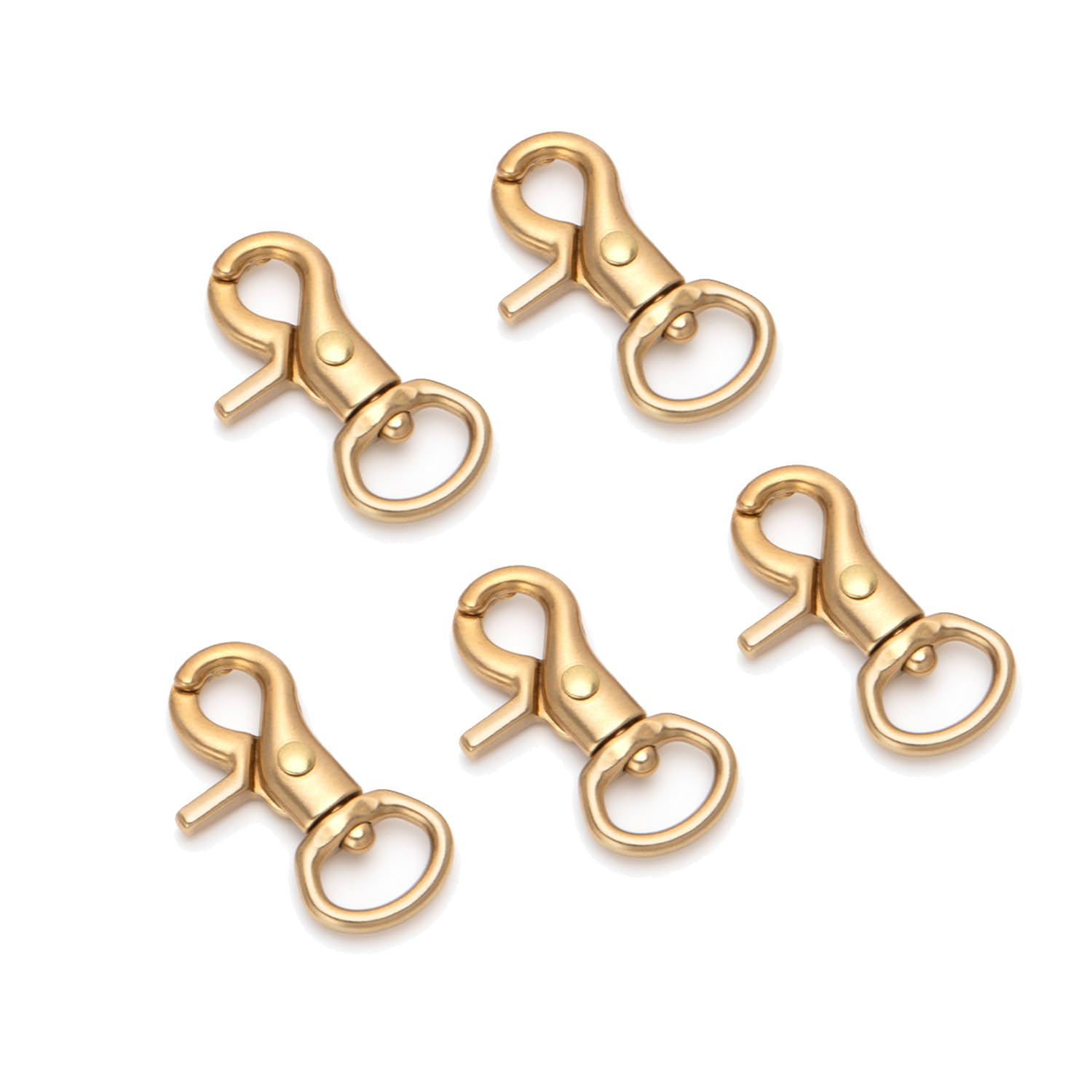Heavy Duty Brass Trigger Snap Hooks for Bags & Straps - Leathercraft Use