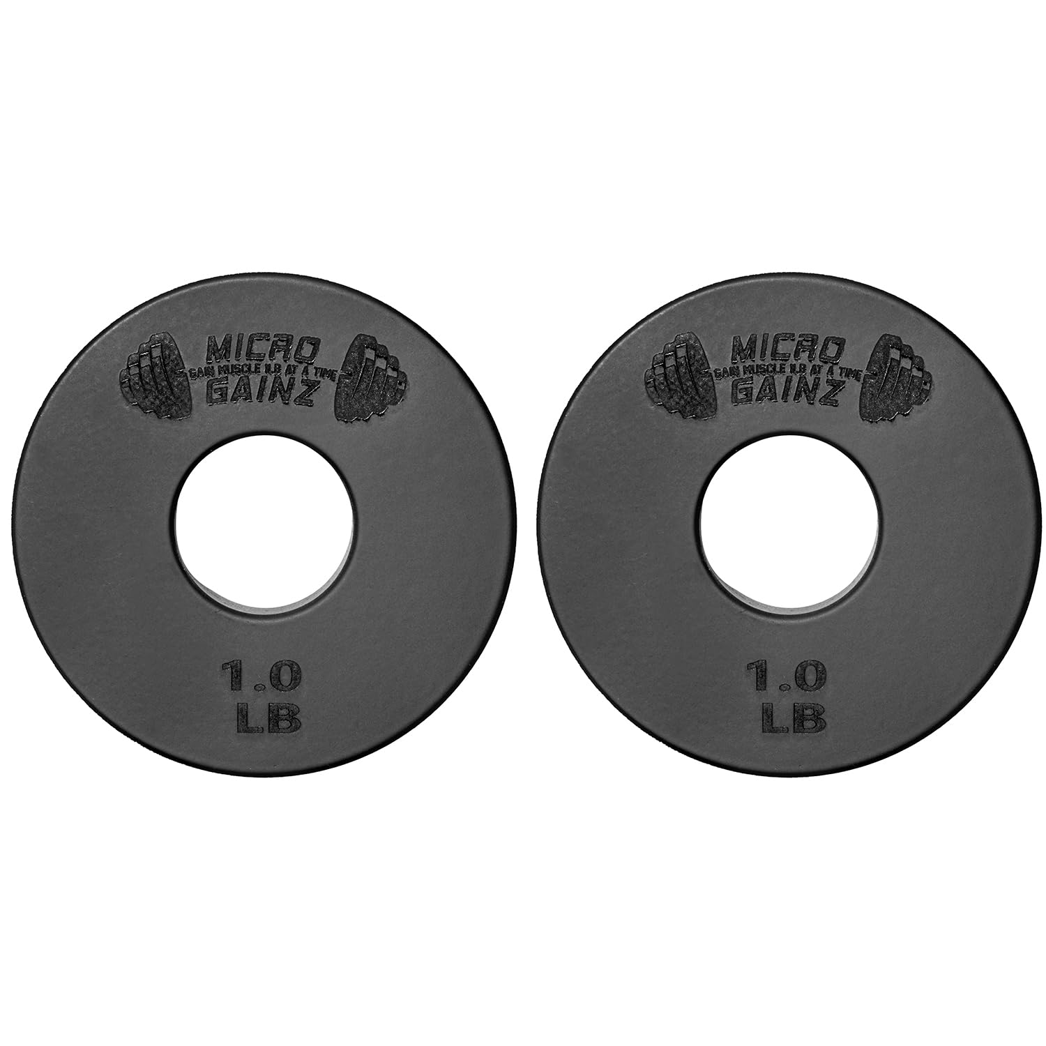 Micro Gainz Standard 1-Inch Center Hole Weight Plates Set of 2 (0.25LB-1.25LB) - Fractional Plates for Strength Training, Home Gym & Olympic Lifting - Compatible with Standard 1-inch Barbells & Dumbbells - USA Made