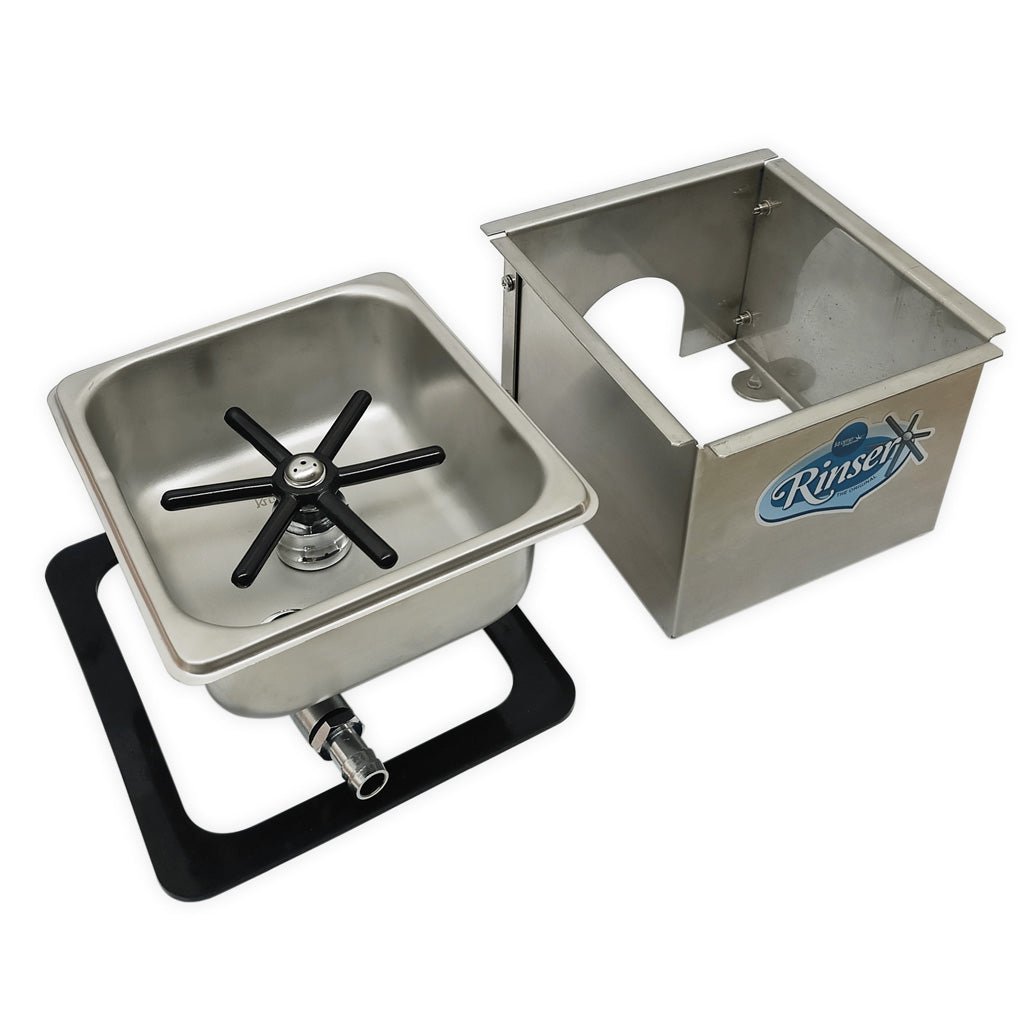 Krome Commercial Countertop Rinser - Heavy Duty Bar Glassware & Bottle Washer for Restaurants, Bars & Home Use