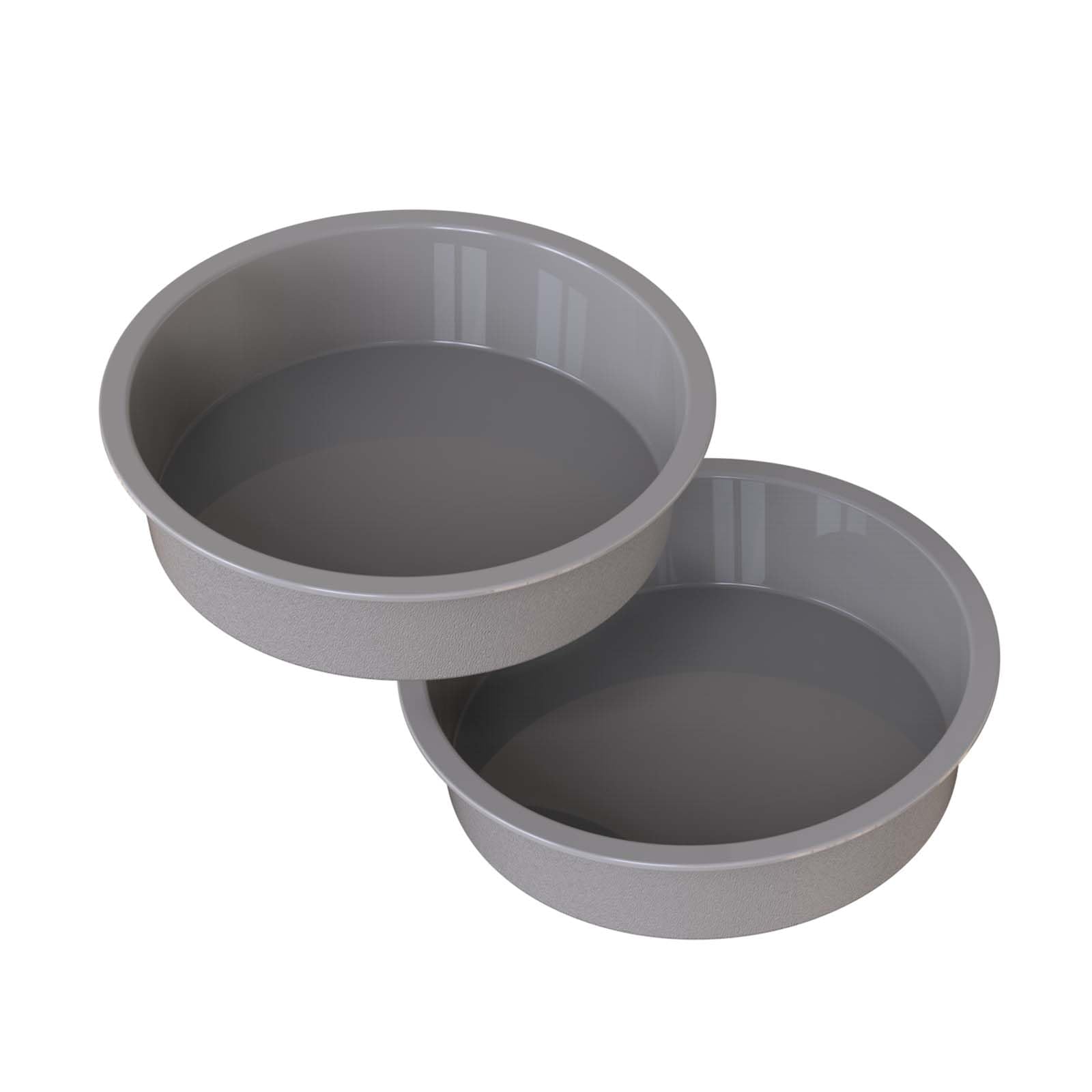 Non-Stick 7-Inch Silicone Cake Pan Set of 2 - Round Baking Mold for Air Fryer & Oven - Perfect for Cheesecakes, Mousses, Banana Bread & More - Ideal for Home Baking, Parties & Holiday Desserts