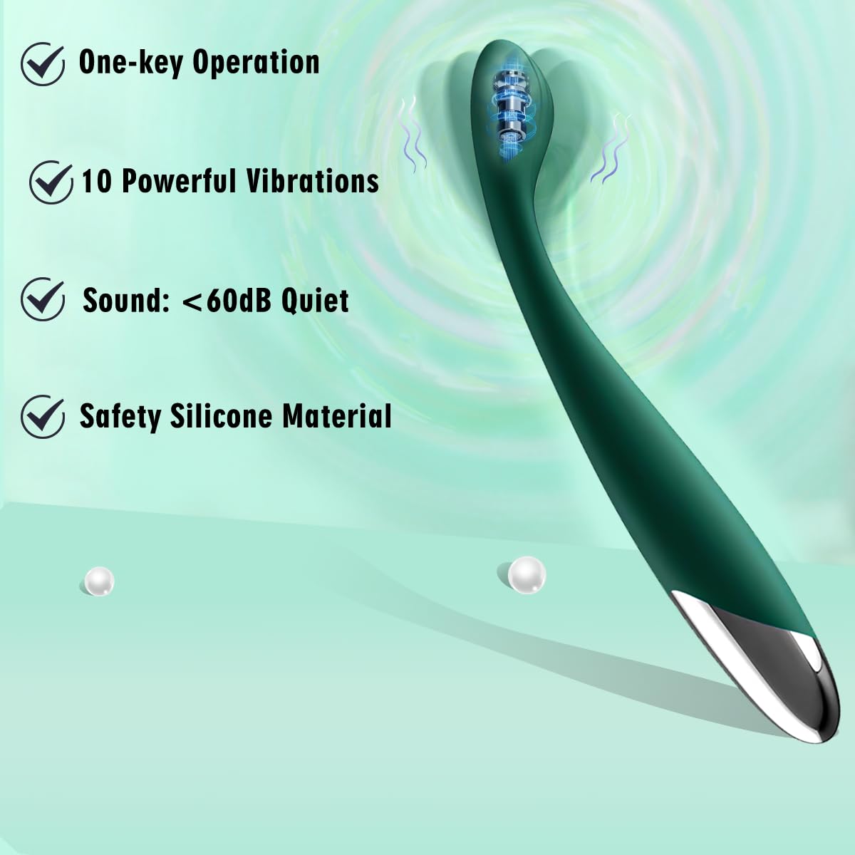 Premium Clitoral & G-Spot Vibrator for Women - 10 Powerful Vibration Modes, Waterproof Silicone Adult Toy with Nipple Stimulator | Perfect for Couples Play, Solo Pleasure & Sensual Massage (Jasper)