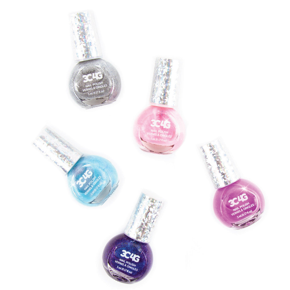 3C4G Holowave Vibrant Holographic Nail Polish Set - 6 Multi-Color Shimmer Nail Lacquer Kit for Women | Long Lasting Gel Polish for Manicure, Pedicure & Nail Art | Perfect for Parties, Weddings & Special Occasions