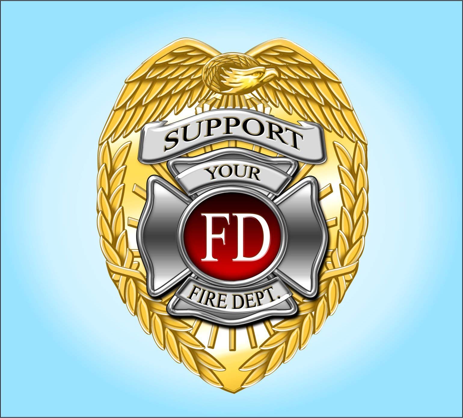 Fire Dept Support Car Stickers - Waterproof Vinyl Decals (5