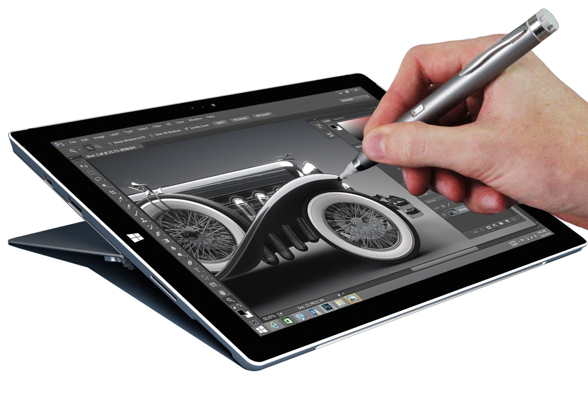 Navitech Grey Stylus Pen for ARCHOS Tablets - Fine Point for Drawing & Note-Taking