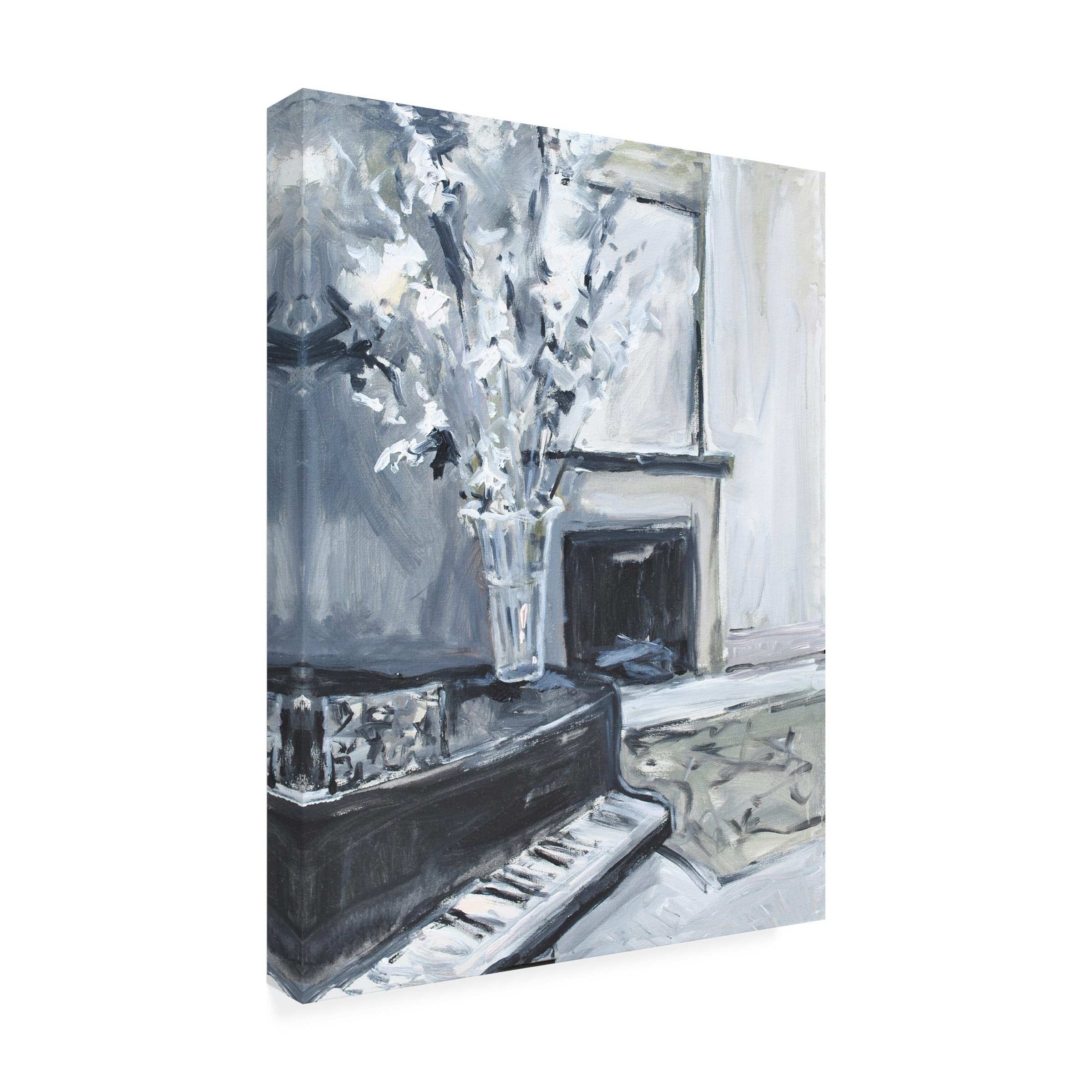 Trademark Fine Art 'Piano Blues III' Canvas Wall Art by Allayn Stevens - Jazz Music Decor for Living Room, Bedroom & Office