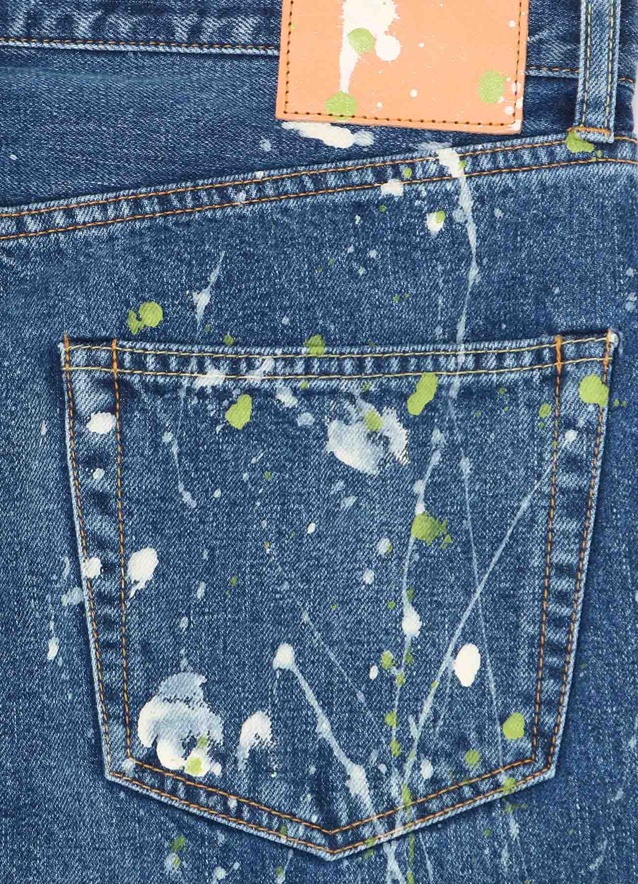 12oz Denim Paint Splattered Jeans - Distressed Vintage Style for Men & Women | Perfect for Casual Wear, Street Fashion & DIY Customization