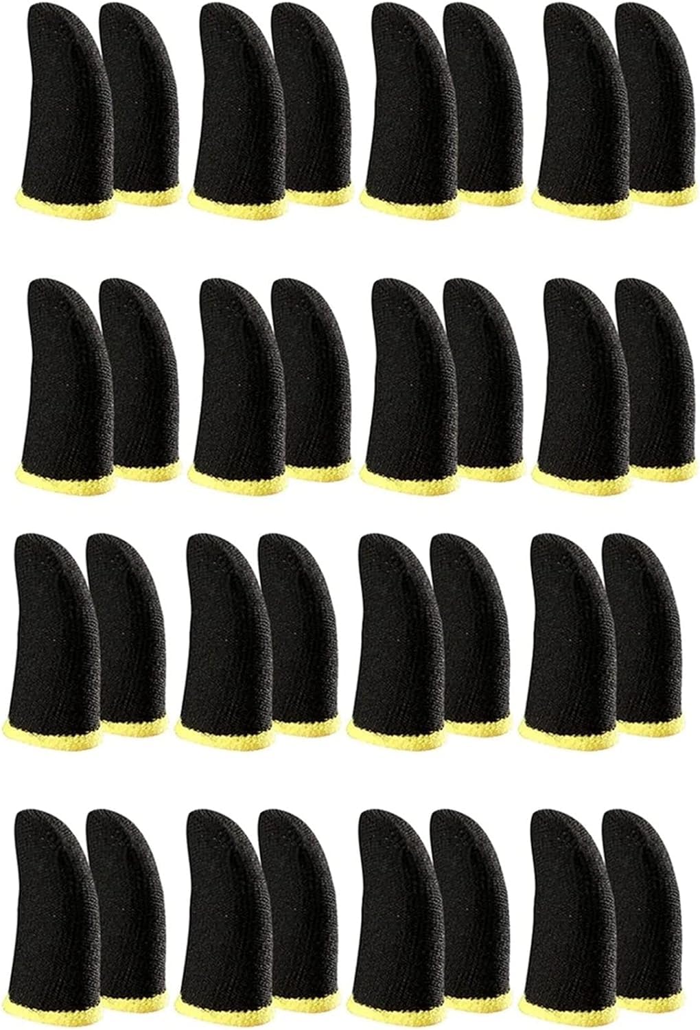 Anti-Sweat Gaming Finger Sleeves - 32X Black Thin Breathable Finger Cots for Mobile & Console Gaming - Perfect for PUBG, Fortnite & COD - Anti-Slip Thumb Sleeves Improve Aim & Reduce Sweat During Long Gaming Sessions