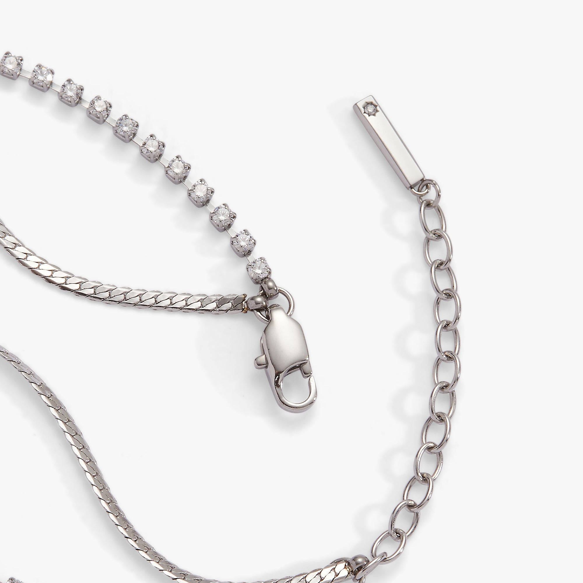 Double Strand Crystal Tennis Chain Bracelet for Women - Elegant Cubic Zirconia Bracelet for Party, Wedding & Evening Wear - Dainty & Sparkling Jewelry Gift