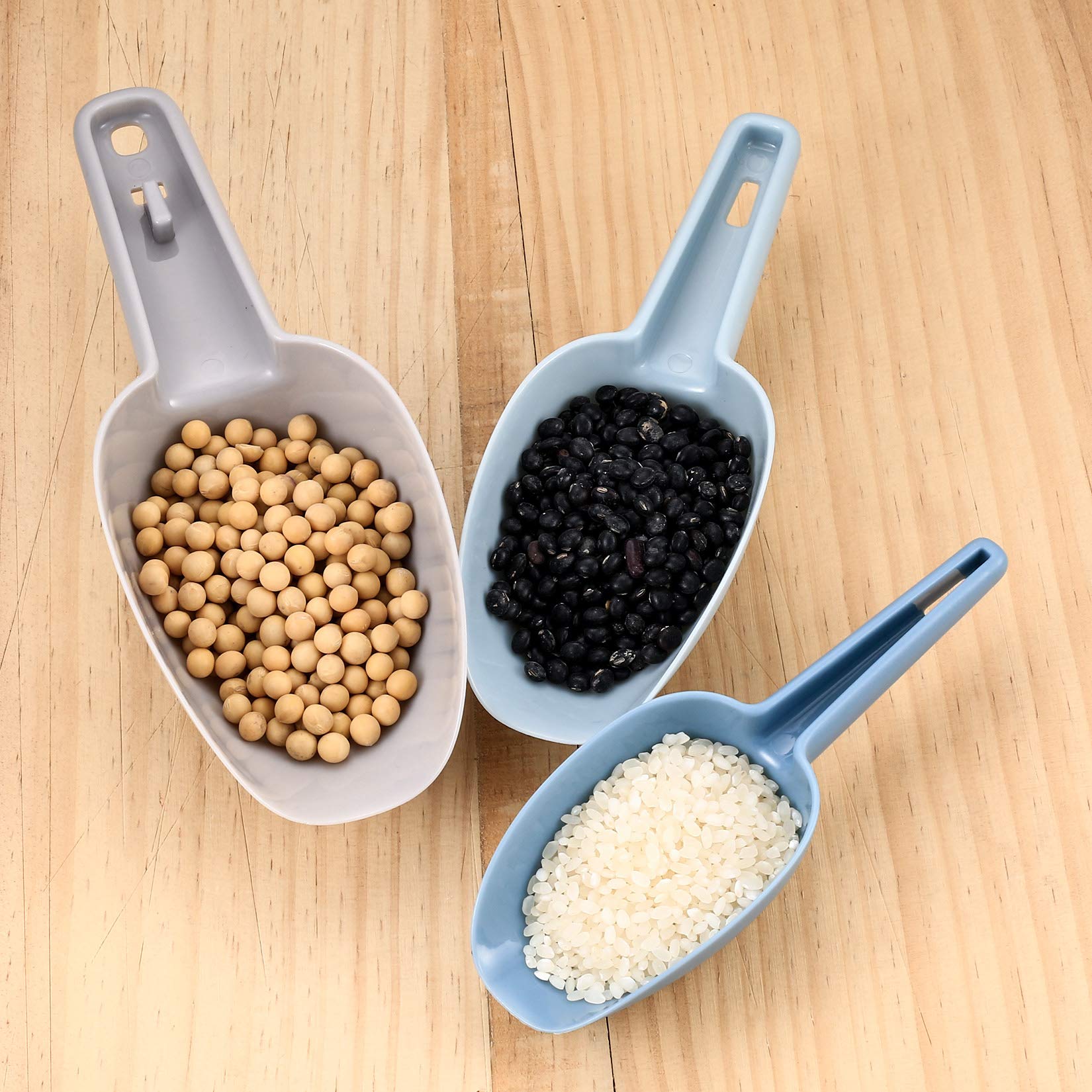Plastic Ice Scoop Set - Multi-Purpose Scooper for Ice, Pet Food, Flour, Powder, Candy & Coffee Beans | Ideal for Kitchen, Baking, Pet Feeding & Canister Storage