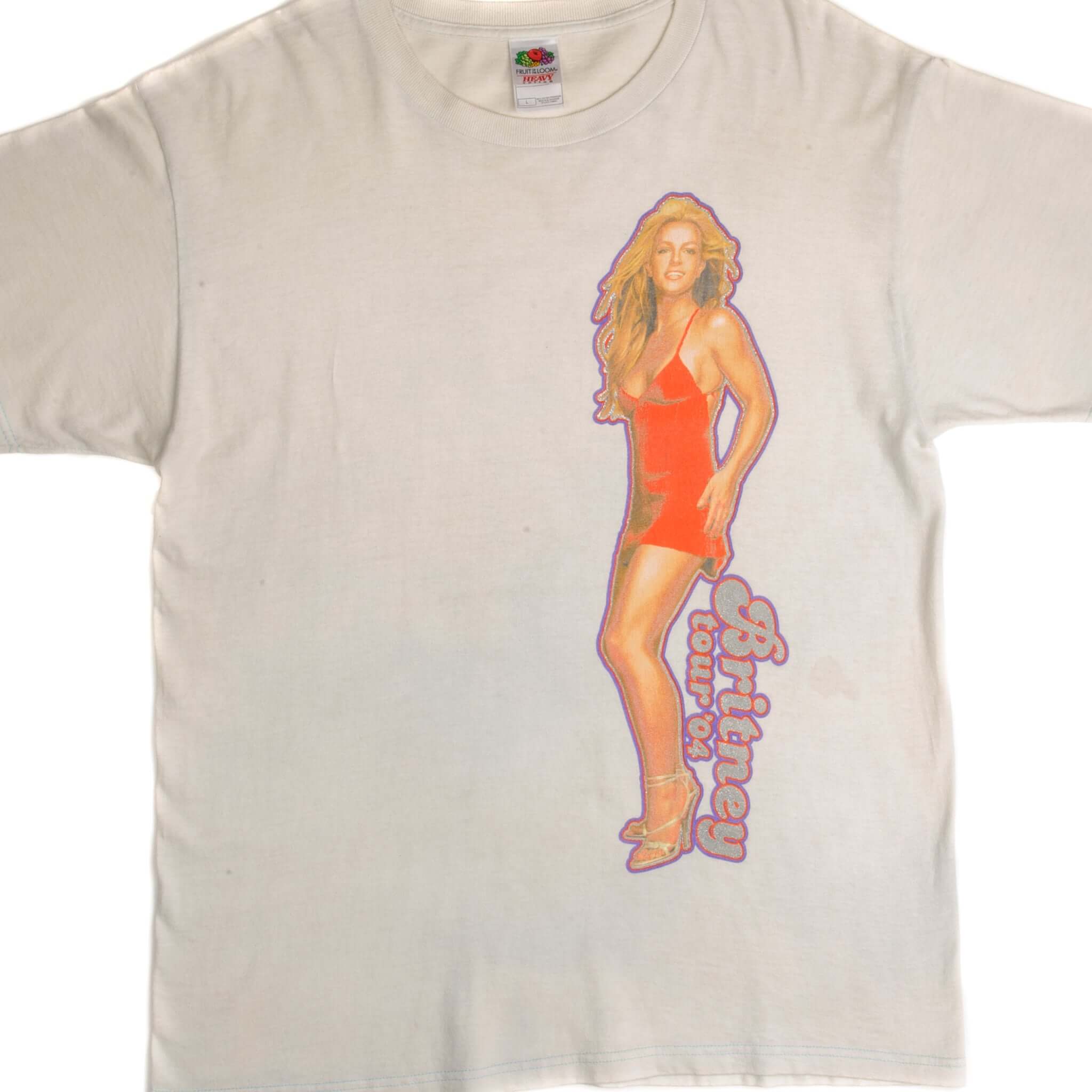 Vintage Britney Spears 2004 Tour T-Shirt - Large Size - Retro Concert Tee for Fans & Music Lovers - Perfect for Concerts, Parties & 90s Nostalgia