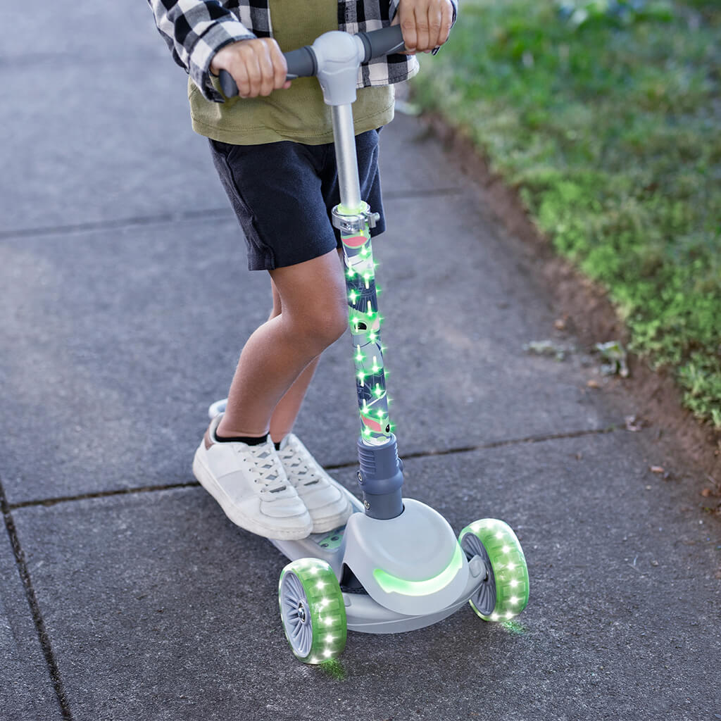 Disney Grogu™ 3-Wheel Kick Scooter for Kids Ages 5-12 - Lightweight & Adjustable Height - Perfect for Outdoor Play, Park Rides & Neighborhood Fun