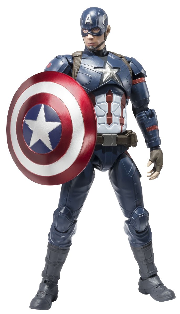 S.H. Figuarts Captain America Action Figure - Marvel Civil War Collectible Toy for Display & Cosplay