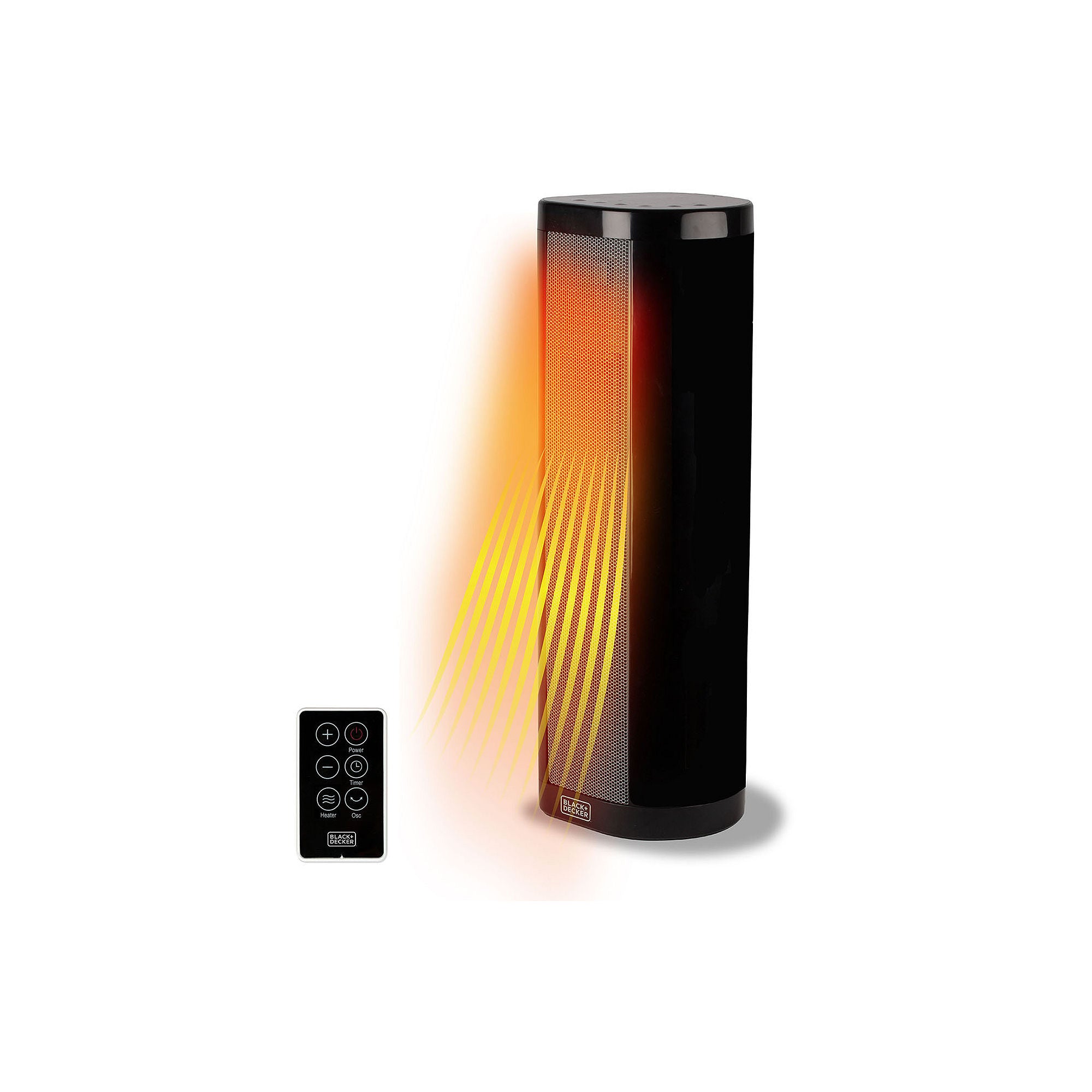 Black & Decker BHVHC15 Dual Position Digital Ceramic Tower Heater - Fast Heating, Energy Efficient, Quiet Operation - Perfect for Home, Office & Bedroom Use