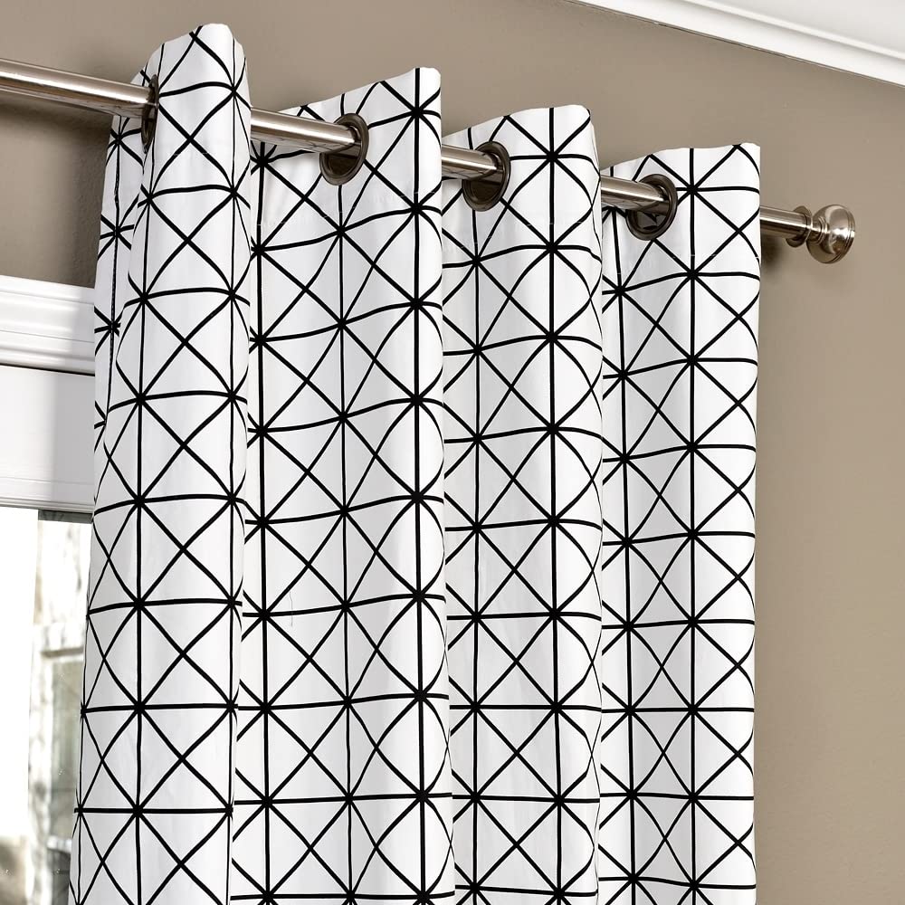 Lambrequin Metro Cotton Curtain Panel - Elegant Window Treatment for Living Room & Bedroom - Blackout Drapes for Home Decor