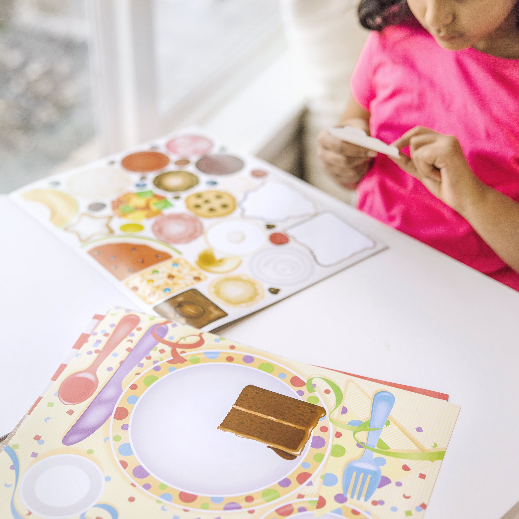 3 Pack Sticker Pad Set - Sweets & Treats, Make a Face, Make a Meal | Fun Creative Activity for Kids, Scrapbooking & DIY Projects