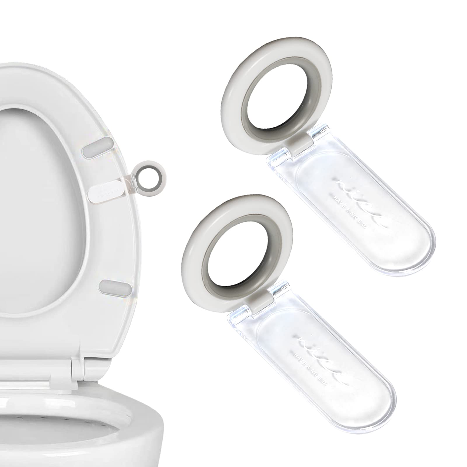 Toilet Seat Lifter 2 Pack - Sanitary Bathroom Accessories for Home & Public Restrooms