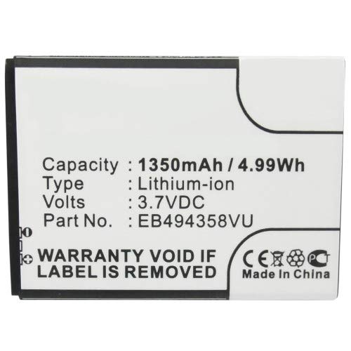 Synergy Digital Replacement Battery for Samsung Galaxy Pro - 1350mAh Li-ion EB494358VU Compatible High Capacity Cell Phone Battery | Perfect for Travel, Work & Everyday Use