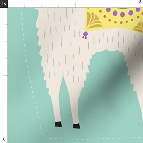 Festive Llama Alpaca Printed Minky Fabric Fat Quarter - Soft Plush Fabric for Sewing Baby Blankets, Quilt Backing & DIY Crafts - Perfect for Nursery Decor, Holiday Gifts & Cozy Home Projects