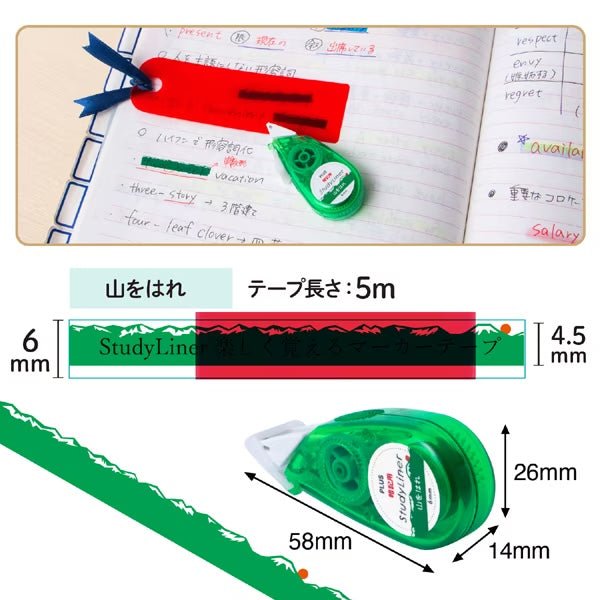 StudyLiner Highlighter Tape for Memorization - Reusable, Removable & Non-Toxic - Perfect for Books, Notes & Bible Study - Ideal for Students & Teachers