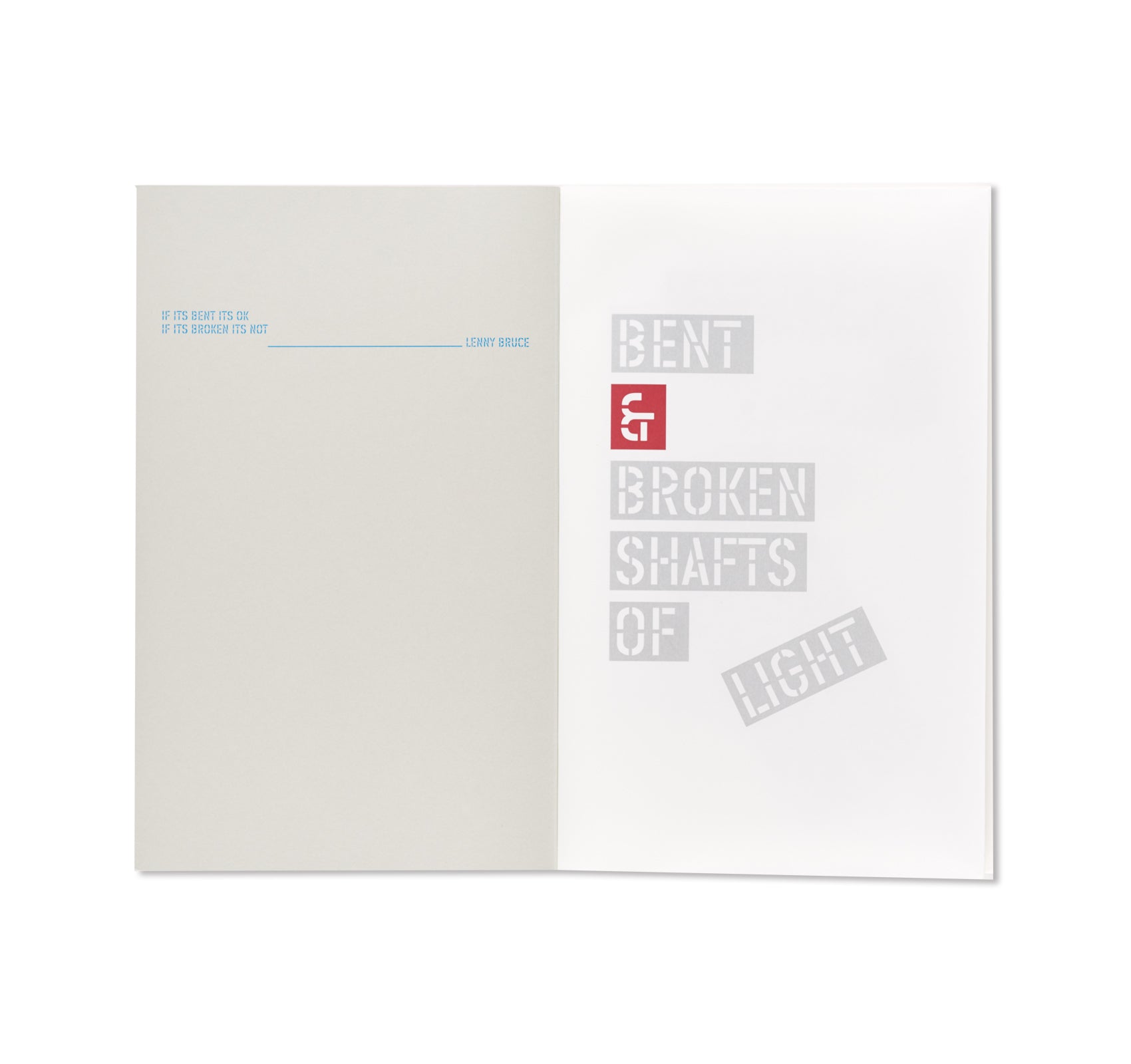 BENT & BROKEN SHAFTS OF LIGHT by Lawrence Weiner - Contemporary Art Book for Collectors & Decor | Perfect for Modern Home & Office Display