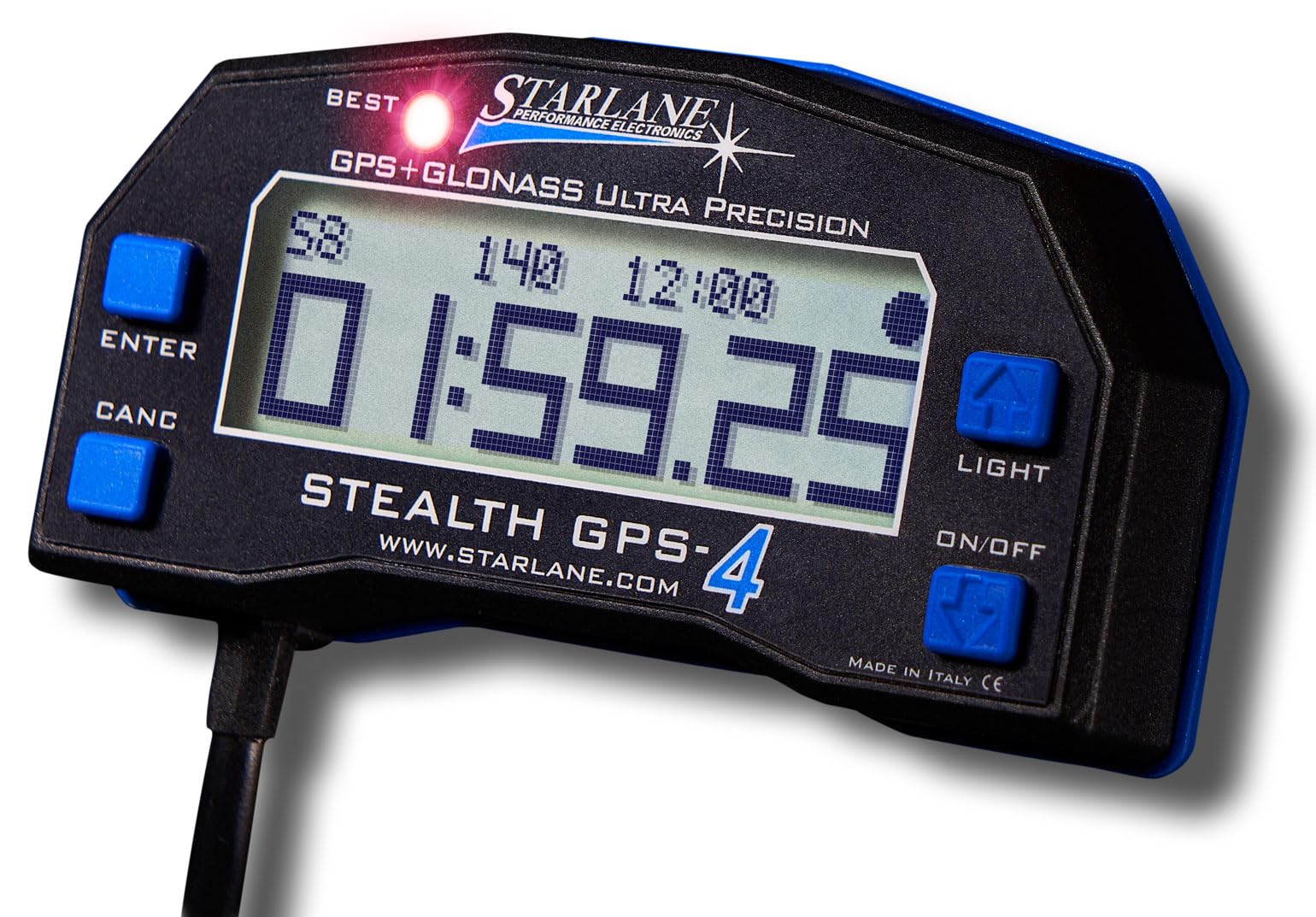 Starlane Stealth GPS-4 Lite GPS Lap Timer Recorder - High Precision Racing Lap Timer for Motorcycles & Cars - Perfect for Track Days, Racing Events & Performance Training