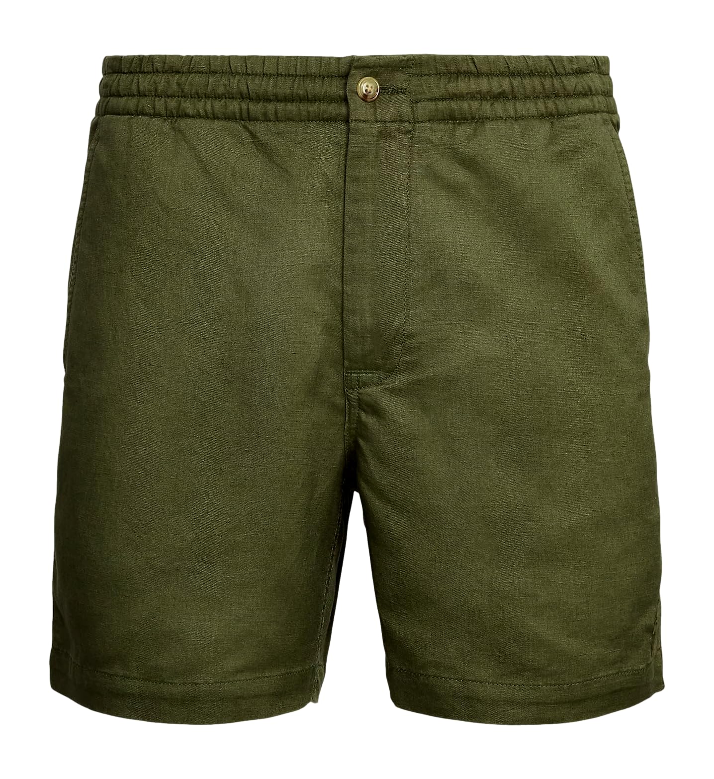 Polo Ralph Lauren Men's 6-Inch Classic Fit Linen-Cotton Shorts - Green - Large Size | Casual Summer Shorts for Men, Beach, Golf & Outdoor Activities