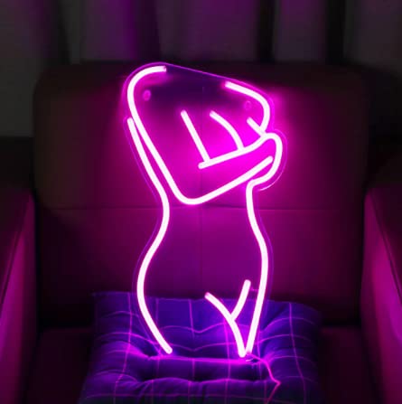 20x11 Inch Vivid LED Neon Sign - Nude Lady Body Beer Wall Decor Light, Super Bright & Cute for Bar, Man Cave, or Home Decoration