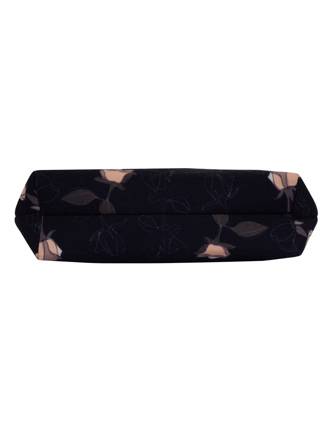 Crazyify Floral Print Makeup Bag for Women | Waterproof Canvas Cosmetic Pouch with Zipper | Travel Toiletry Organizer | Perfect for Travel, Gym & Daily Essentials Storage