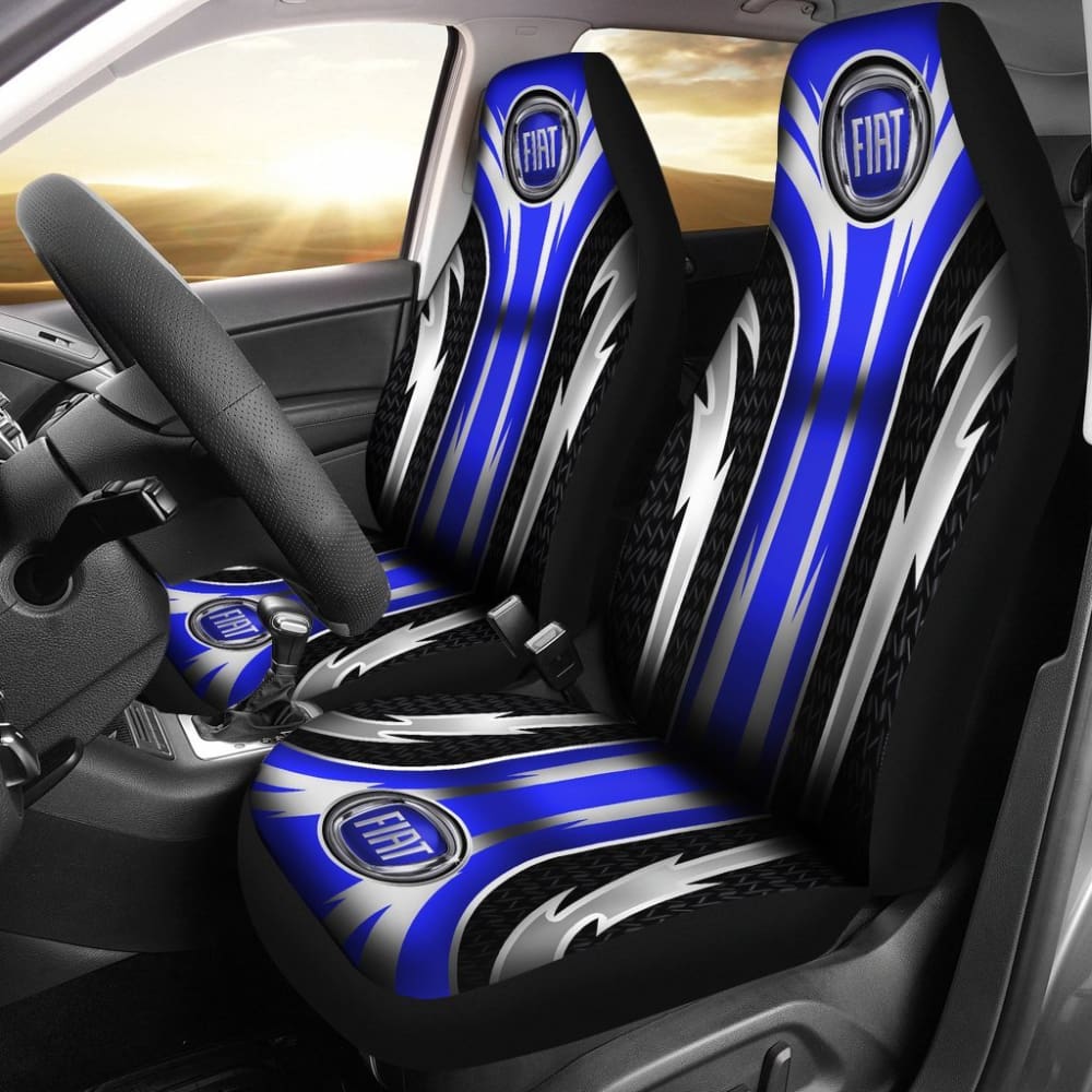 2-Piece Front Fiat Seat Covers in Blue (Part #144627) - Universal Fit for Fiat Models, Perfect for Car Interior Protection & Style Upgrade