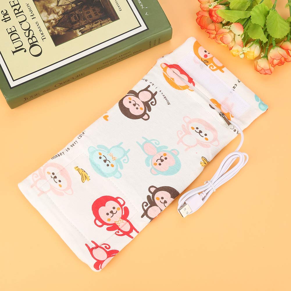 **Portable USB Rechargeable Baby Bottle Warmer - Foldable Cloth Bag Milk Heater for Travel, Car & Long Trips - Perfect for On-the-Go Parents & Breastfeeding Moms**