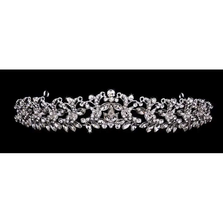 T1903 Tiara - Elegant Rhinestone Hair Accessory for Women | Perfect for Weddings, Prom, and Special Occasions