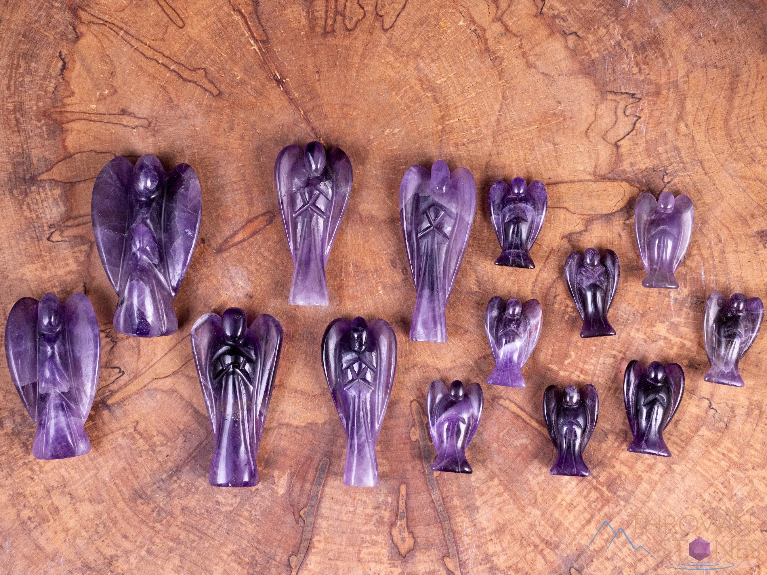 Chevron Amethyst Crystal Angel Figurine - Guardian Angel Statue for Home Decor, Healing Crystals & Stones (E1181) | Spiritual Gift, Meditation Aid & Positive Energy Decor