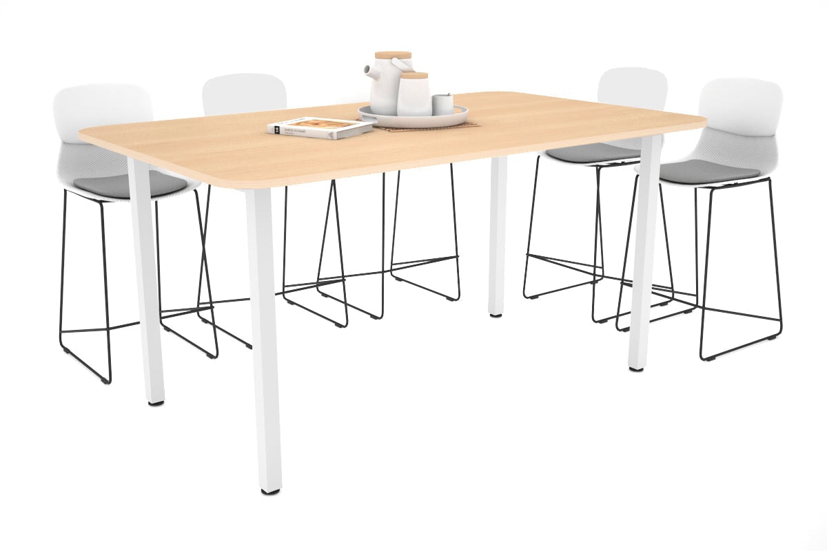 Quadro Square Legs Counter Table with Rounded Corners - 1800L x 1100W Modern Kitchen Island Bar Table - Perfect for Small Spaces, Dining & Entertaining