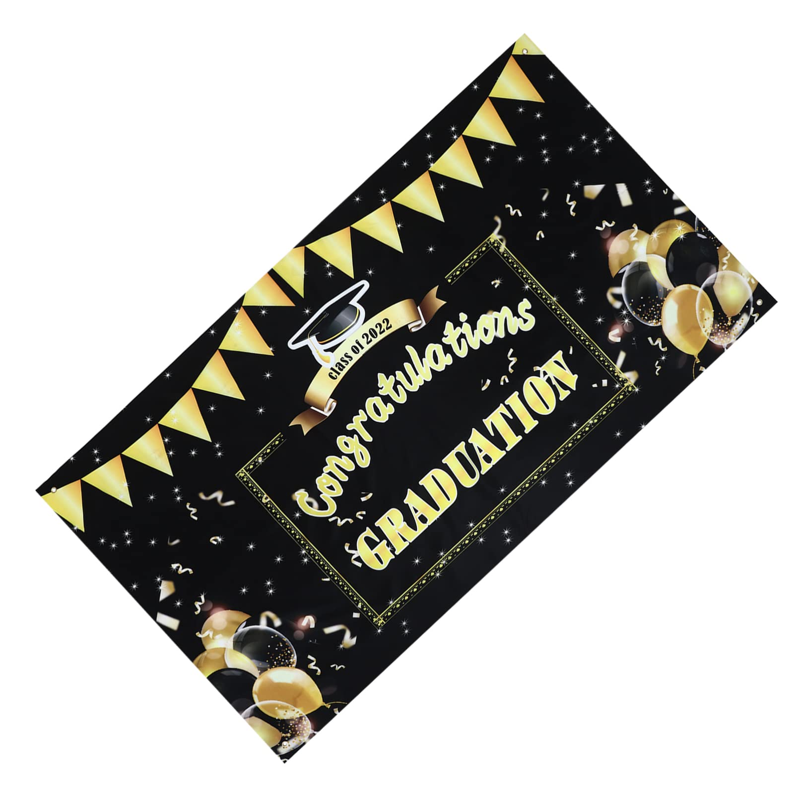 2024 Congratulations Graduate Banner - 180x110cm Outdoor Graduation Backdrop for Party Decor, Photo Background & Wall Hanging - Durable Polyester Flags for Graduation Celebrations, Commencement Decorations & School Events