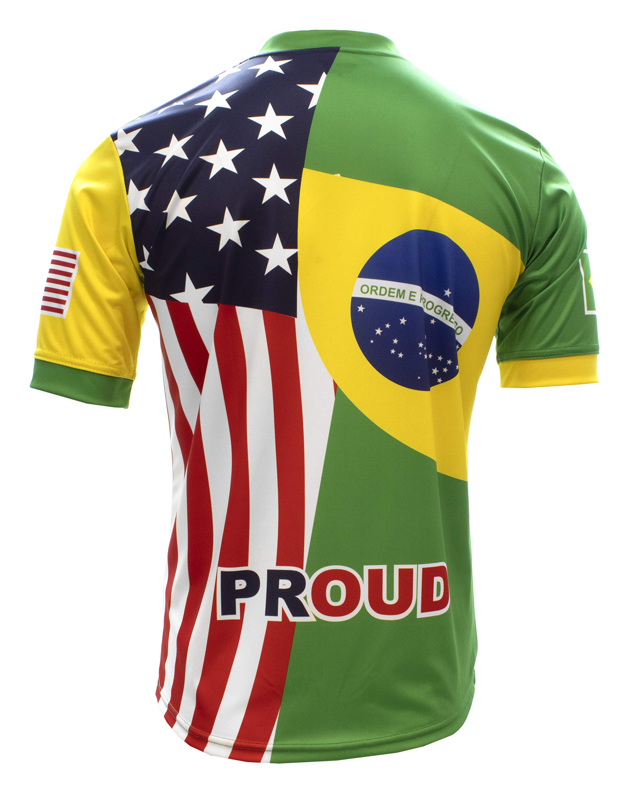 Official Brazil & USA Men's Soccer Fan Jersey - Green - Perfect for World Cup, Match Days & Casual Wear