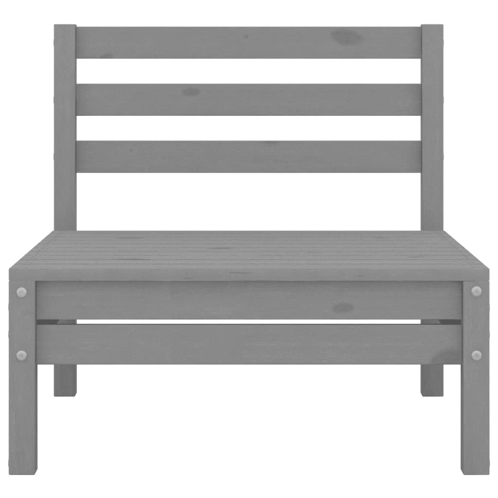4-Piece All-Weather Patio Lounge Set - Solid Pinewood Outdoor Furniture for Terrace, Deck, Balcony, Garden & Lawn - Gray - Perfect for Relaxing, Entertaining & Outdoor Dining