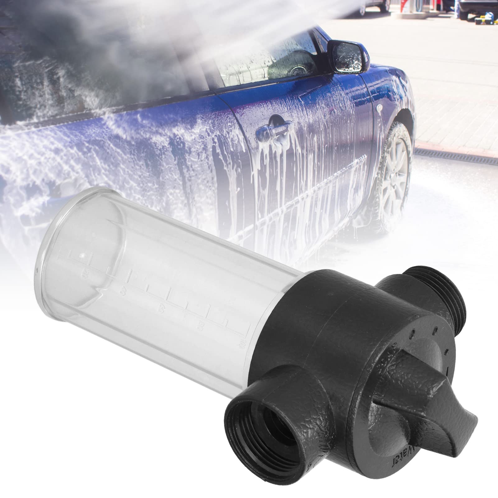 Premium Car Wash Foam Gun with 100ML Foam Bottle - High Pressure Foam Sprayer Attachment for Garden Hose - Ideal for Car Washing, Motorcycle Cleaning & Household Use