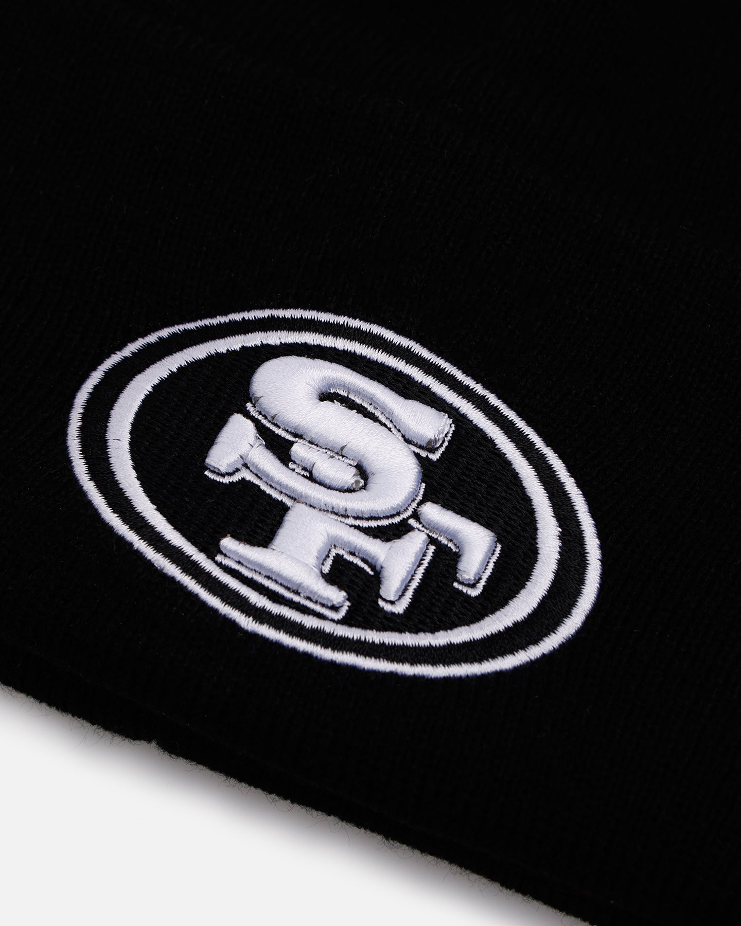 47 Brand San Francisco 49ers Haymaker Cuff Knit Beanie - Black/White NFL Team Logo Winter Hat for Men & Women - Perfect for Football Games, Cold Weather & Outdoor Activities