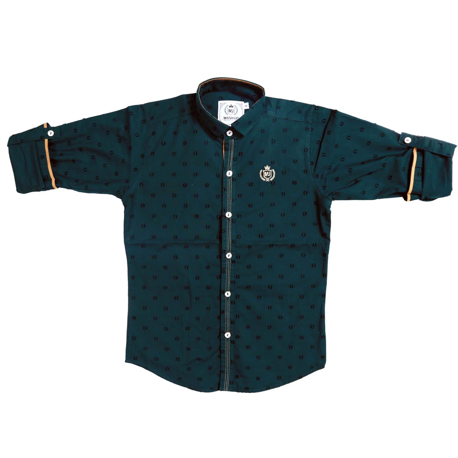 MashUp Designer Classic Green Shirt for Men - Stylish Casual Cotton Tee for Everyday Wear | Perfect for Streetwear, Outings & Relaxing