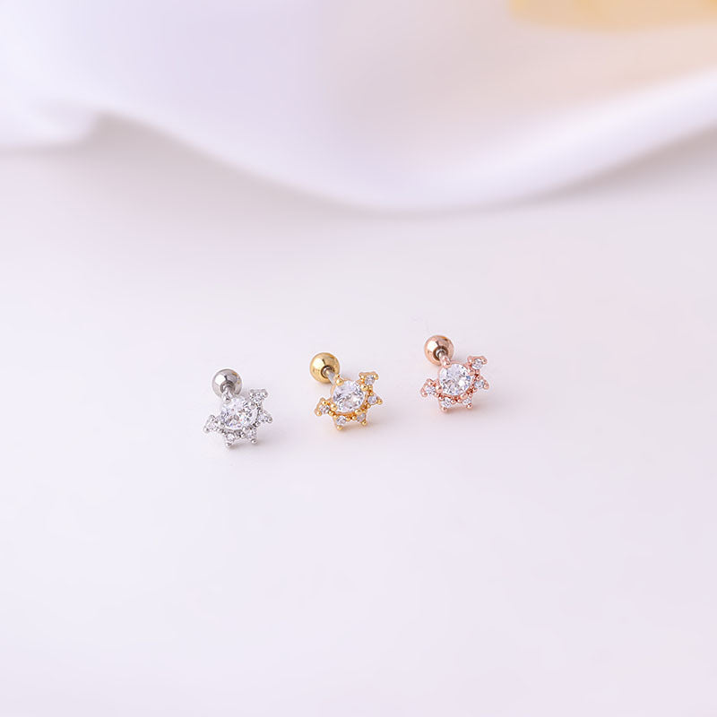 20G Cartilage Tiny Geometric Stud Earrings | HSPJ645 | Perfect for Everyday Wear, Parties & Gifts