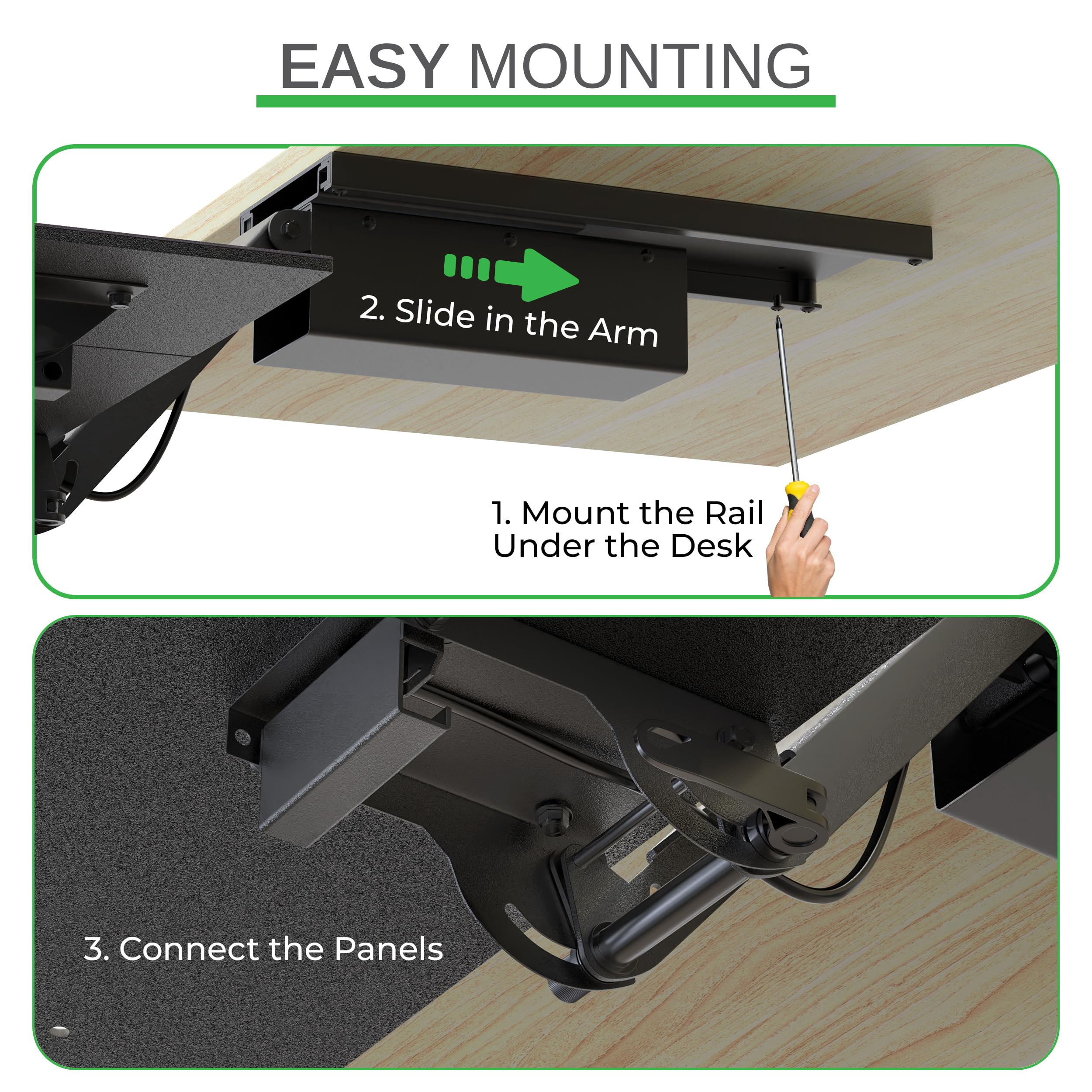 KT2-b Adjustable Under Desk Keyboard Tray - Ergonomic Sit to Stand Workstation with Negative Tilt & Angle Adjustment - Perfect for Home Office, Standing Desks & Computer Workstations