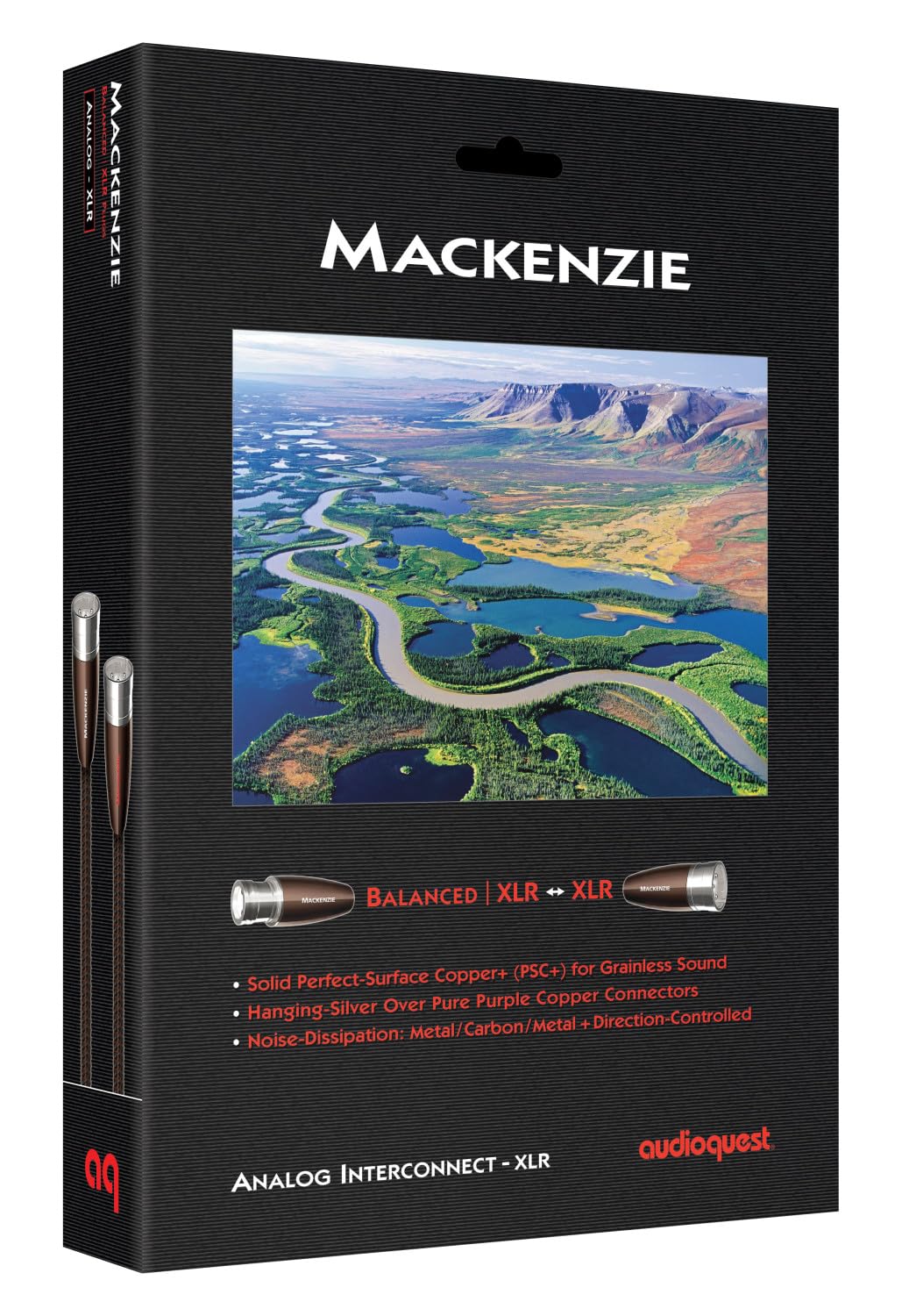 AudioQuest Mackenzie 0.5m XLR Cable - High-Performance 3-Pin Balanced Audio Cable for Professional Studios & Home Theater (Black) - Perfect for Microphones, Mixers & Audio Interfaces