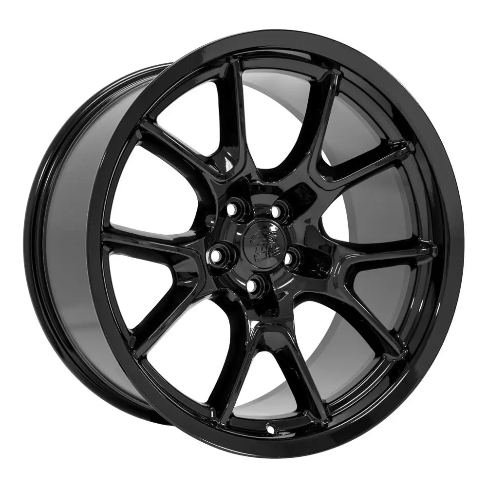 20 Inch Black Replacement Wheel for Dodge Challenger - DG21 Replica Rim 20x10 - Perfect for Performance Upgrades & Custom Car Styling