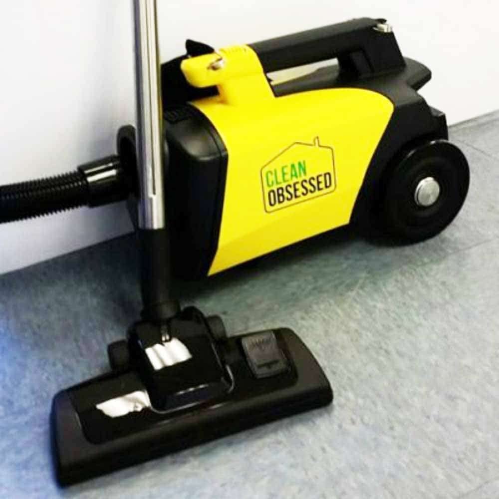 Clean Obsessed Commercial HEPA Canister Vacuum CO711 - Powerful 3-Stage Filtration System for Deep Cleaning in Offices, Hotels, and Commercial Spaces