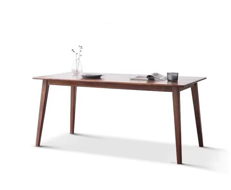 Premium Black Walnut Solid Wood Dining Table - Handcrafted Rustic Farmhouse Style - Perfect for Family Gatherings & Dinner Parties