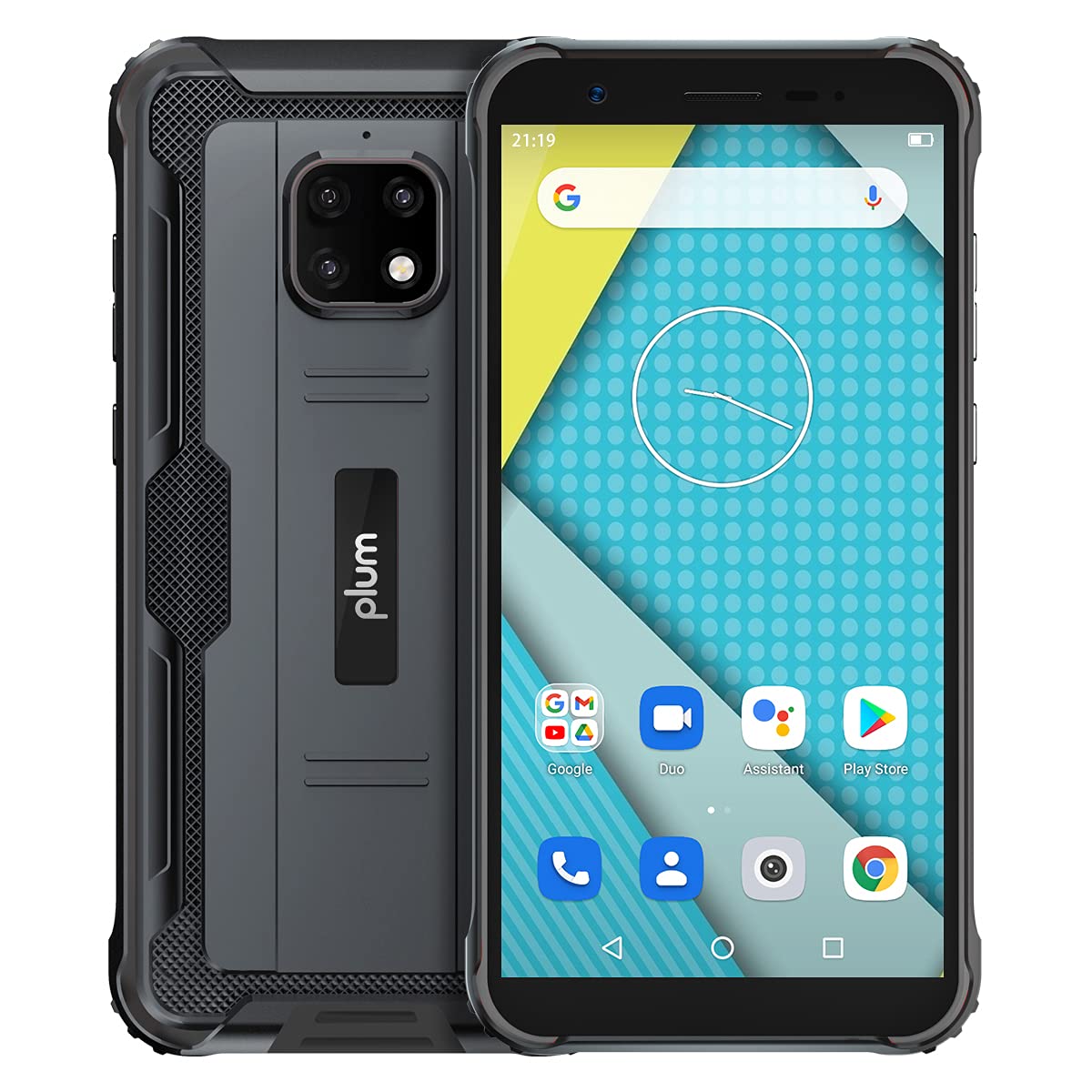 Plum Gator 7 4G VoLTE Unlocked Rugged Smartphone - Military Grade IP69 Waterproof, Shockproof with 5580mAh Battery (Black) - Perfect for Outdoor Adventures, Construction Sites & Extreme Conditions