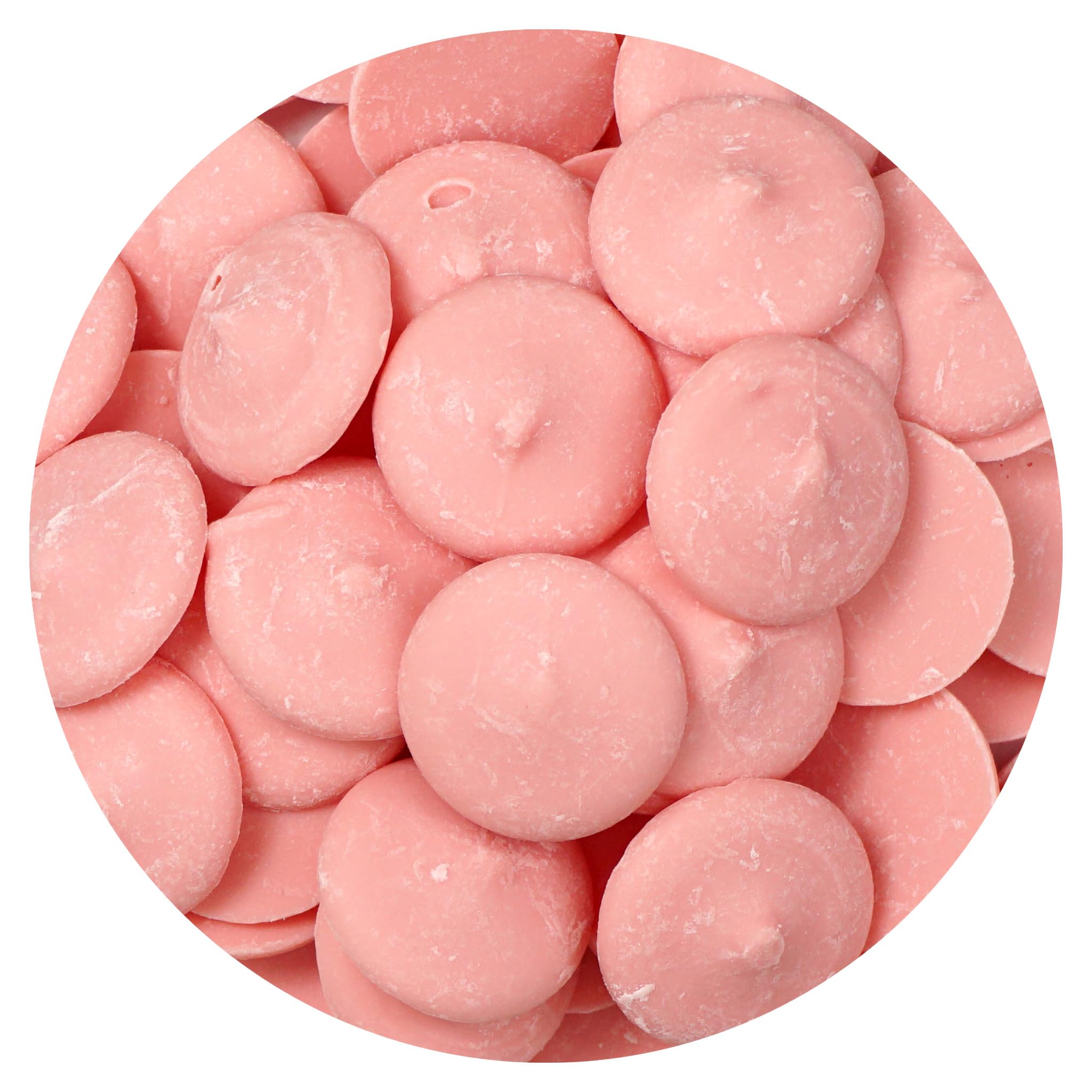 Pink Chocolate Melting Wafers - 12oz Bulk Bag for Baking, Dipping & Decorating | Premium Pink Candy Melting Discs | Perfect for Cake Decor, Chocolate Fountain & DIY Desserts - Hampton Popcorn & Candy Co.