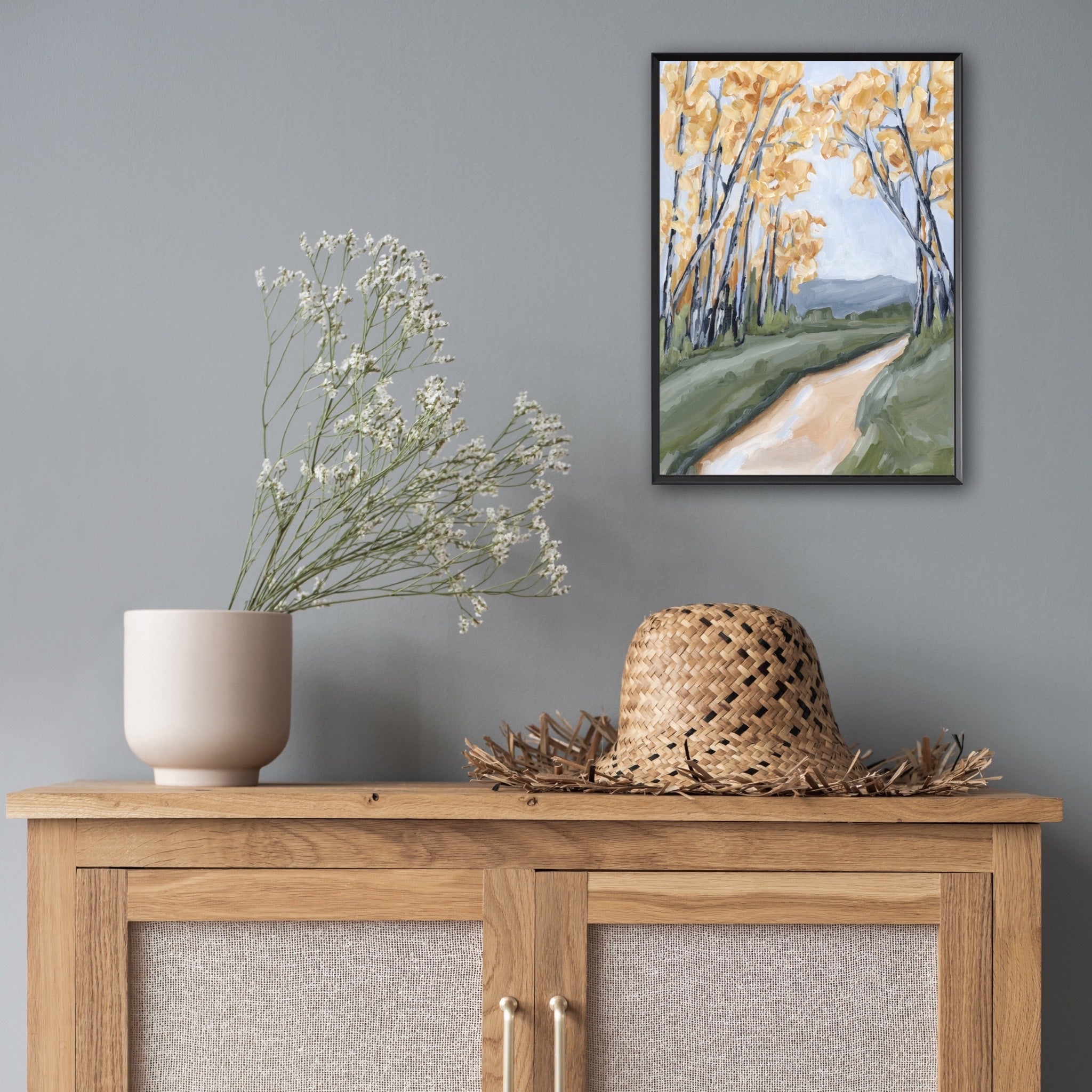 September Trees Art Print - Autumn Landscape Wall Decor for Home, Office & Gifts | Fall Nature Artwork for Living Room, Bedroom & Interior Design